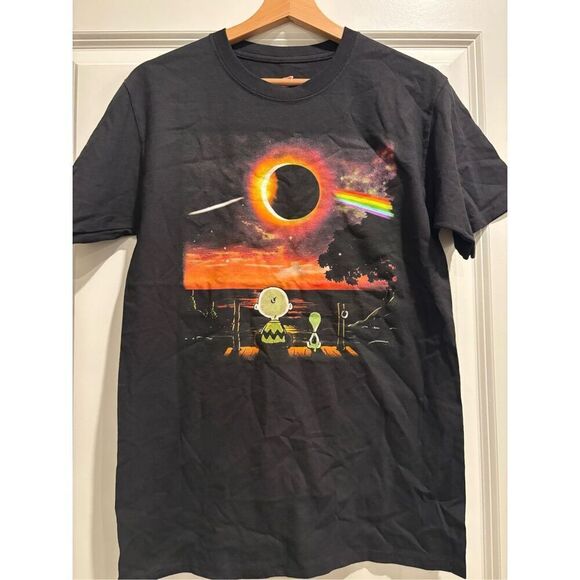 Charlie Brown x Pink Floyd Eclipse T-shirt size Small - Picture 1 of 2